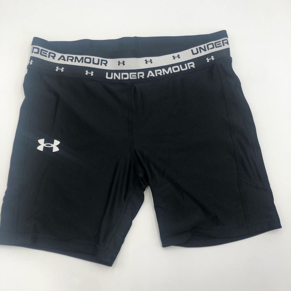 Brand New Under Armor Black Biker Shorts For Girls Size XL Pull On‎